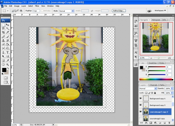 Creation of Alien Vacation: Step 23